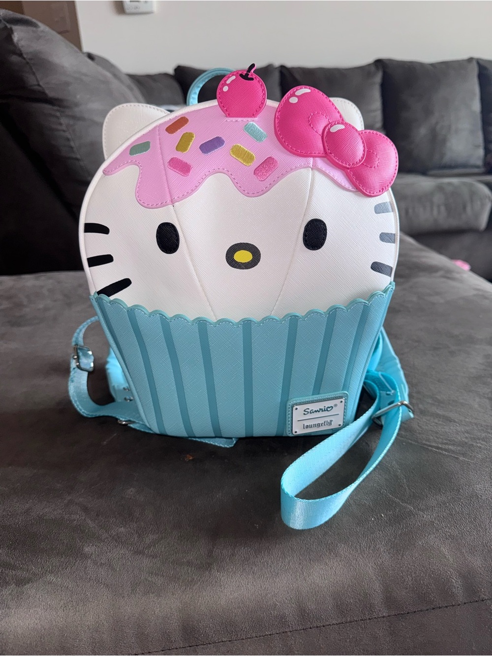 Sanrio Hello Kitty Pink & Blue Cupcake Crossbody Bag